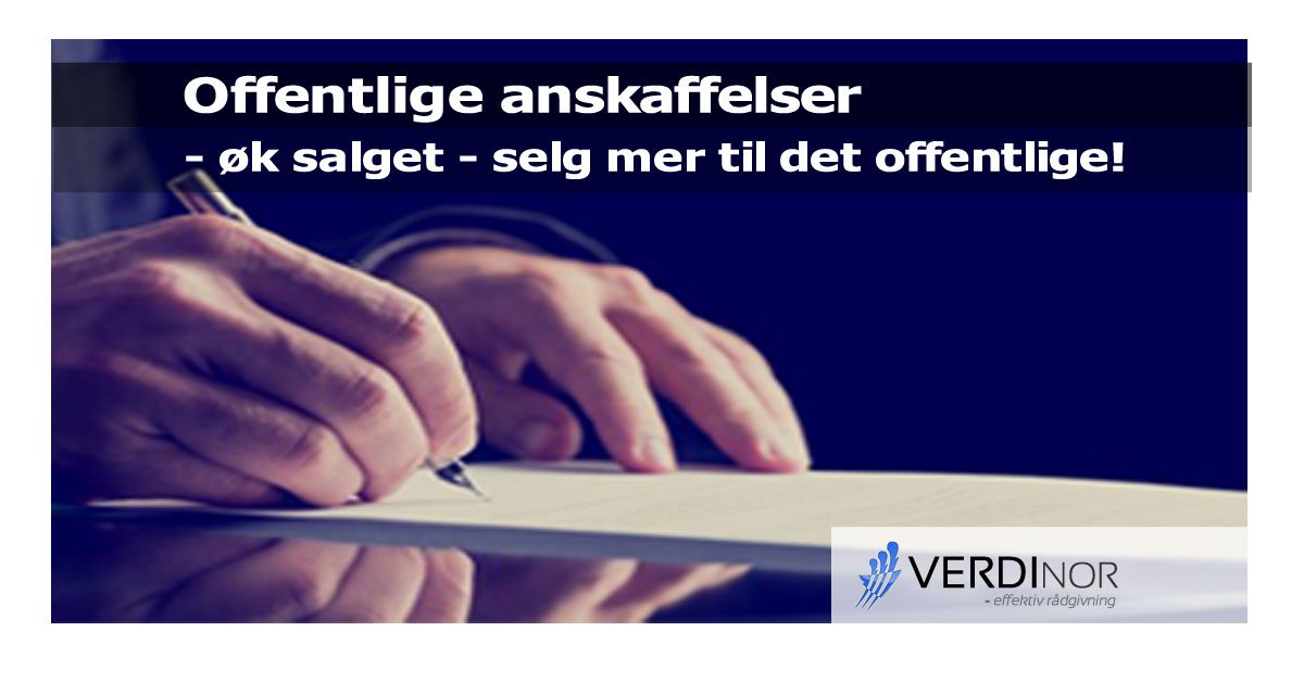 VerdiNor - selg mer til det offentlige