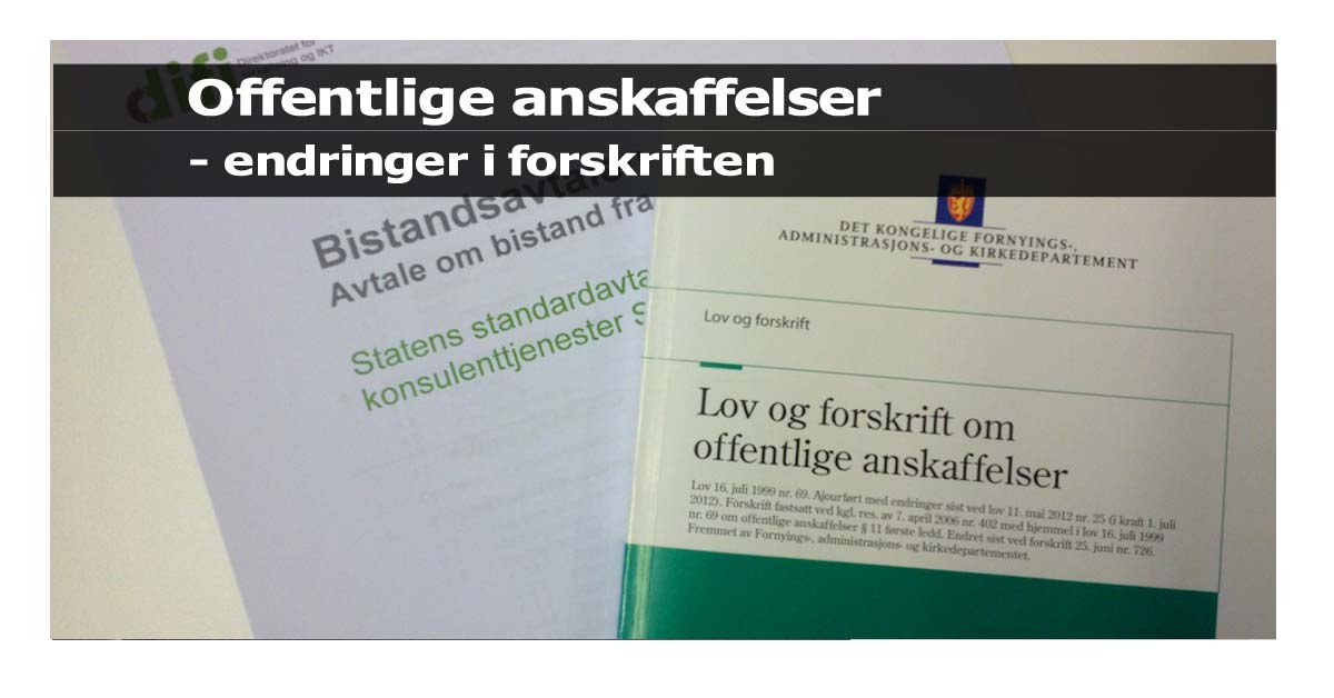 Endriger i forskrift om offentlige anskaffelser